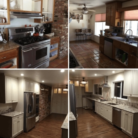 Kitchen remodel image before and after