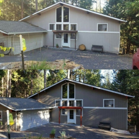 Door of house remodel before and after service